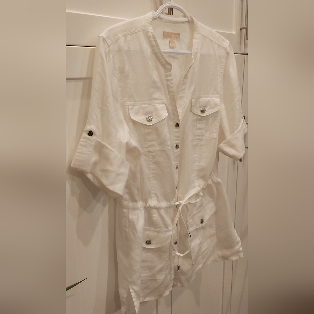 Michael Kors linen short sleeved jacket